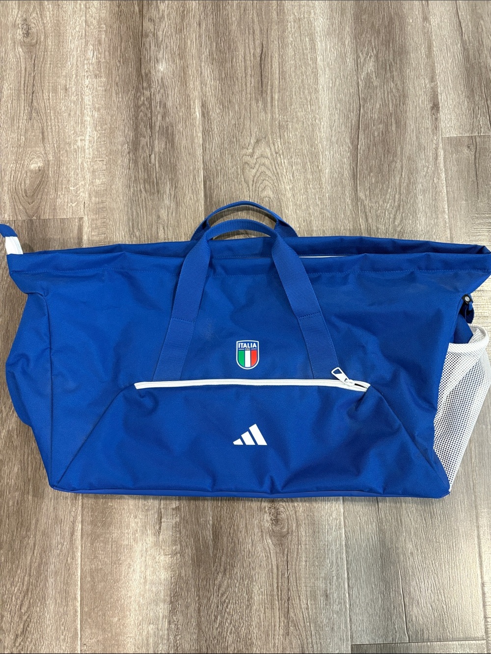 Adidas Italia Royal Blue Travel Duffel with White Accents